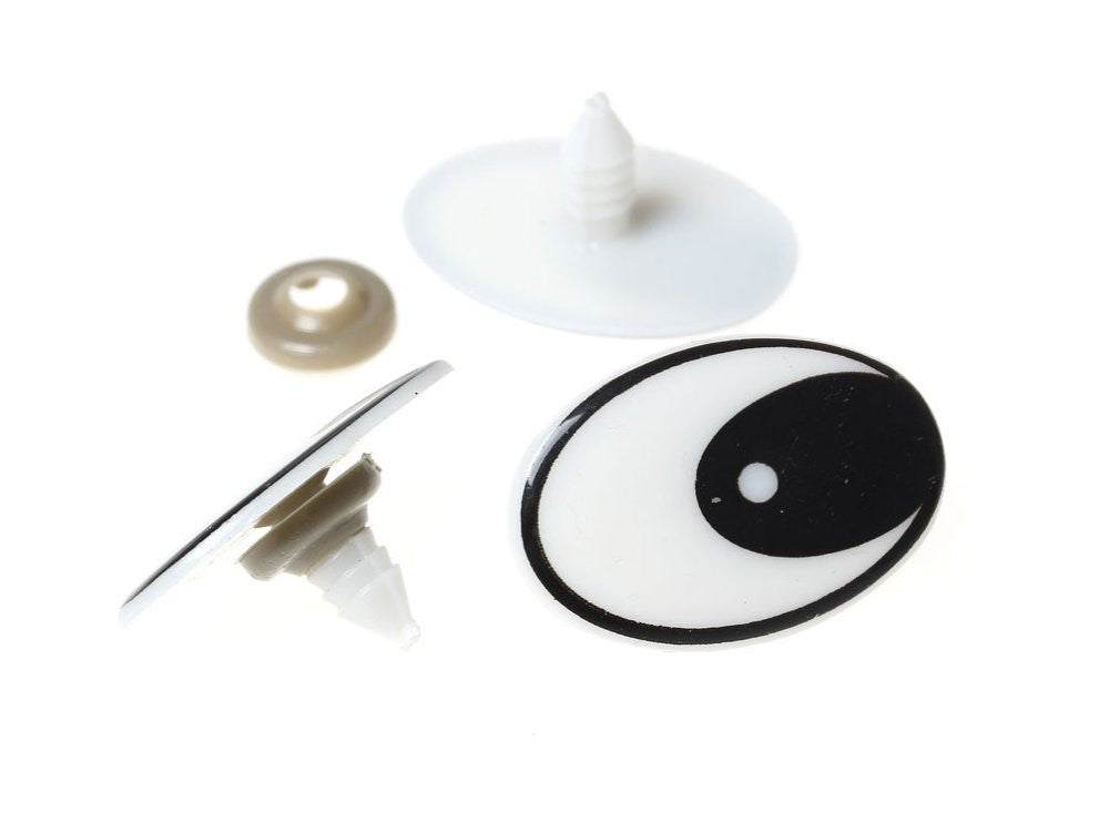 Eyes for Toy Making: Black & White (3 Pairs)