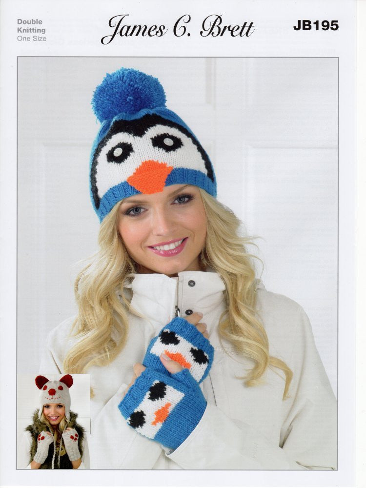 JB195: Penguin & Dog Hat and Gloves