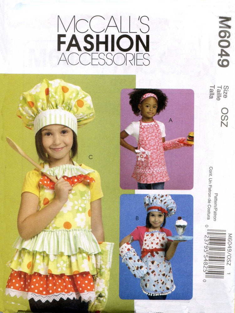 M5774 Kids Apron, Hat, Headband and Mitt