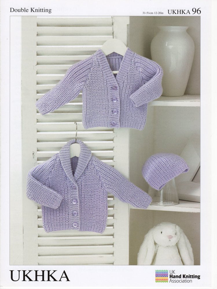 UKHKA96: Cardigans and Hat (12" - 20")