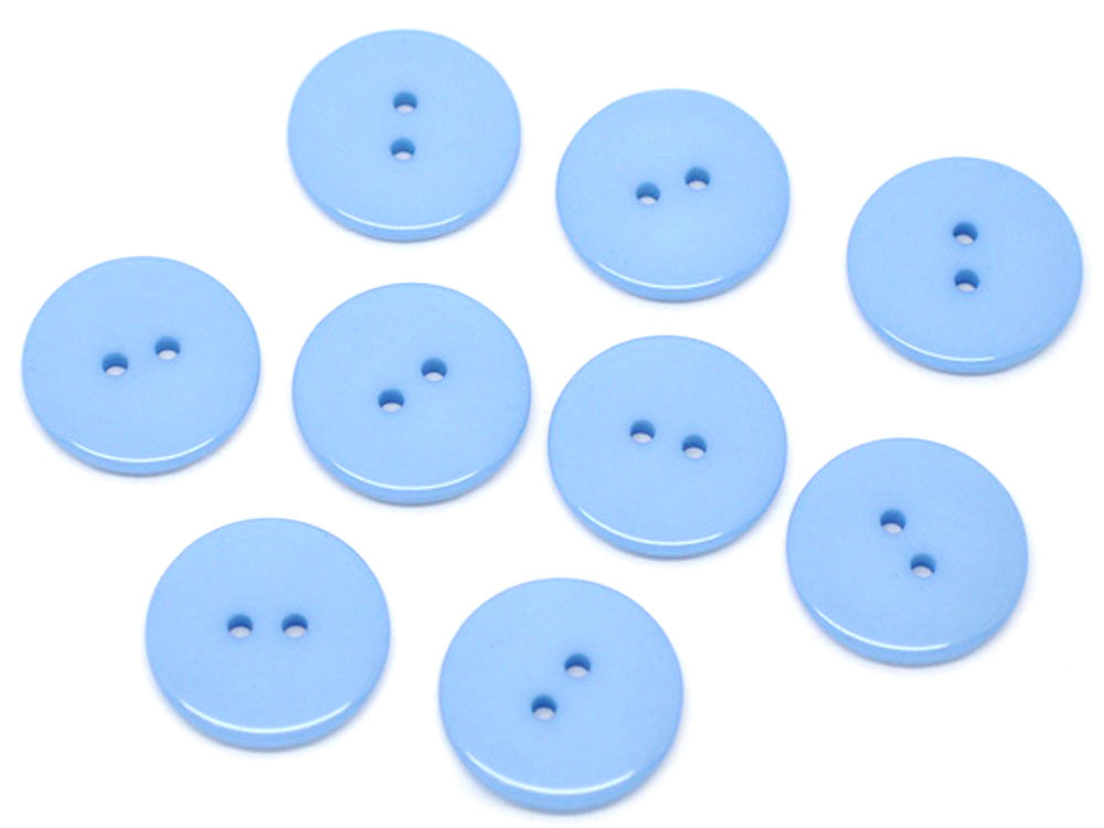 Plain Buttons: Pale Blue Pack of 5