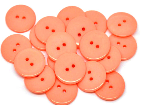 Plain Buttons: Salmon Pack of 5