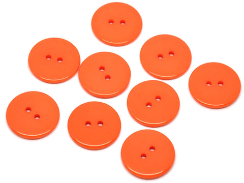 Plain Buttons: Orange Pack of 5