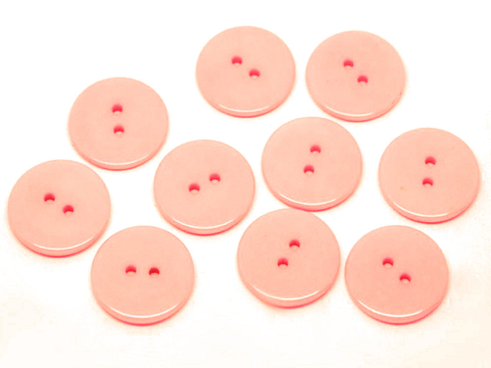 Plain Buttons: Pink Pack of 5