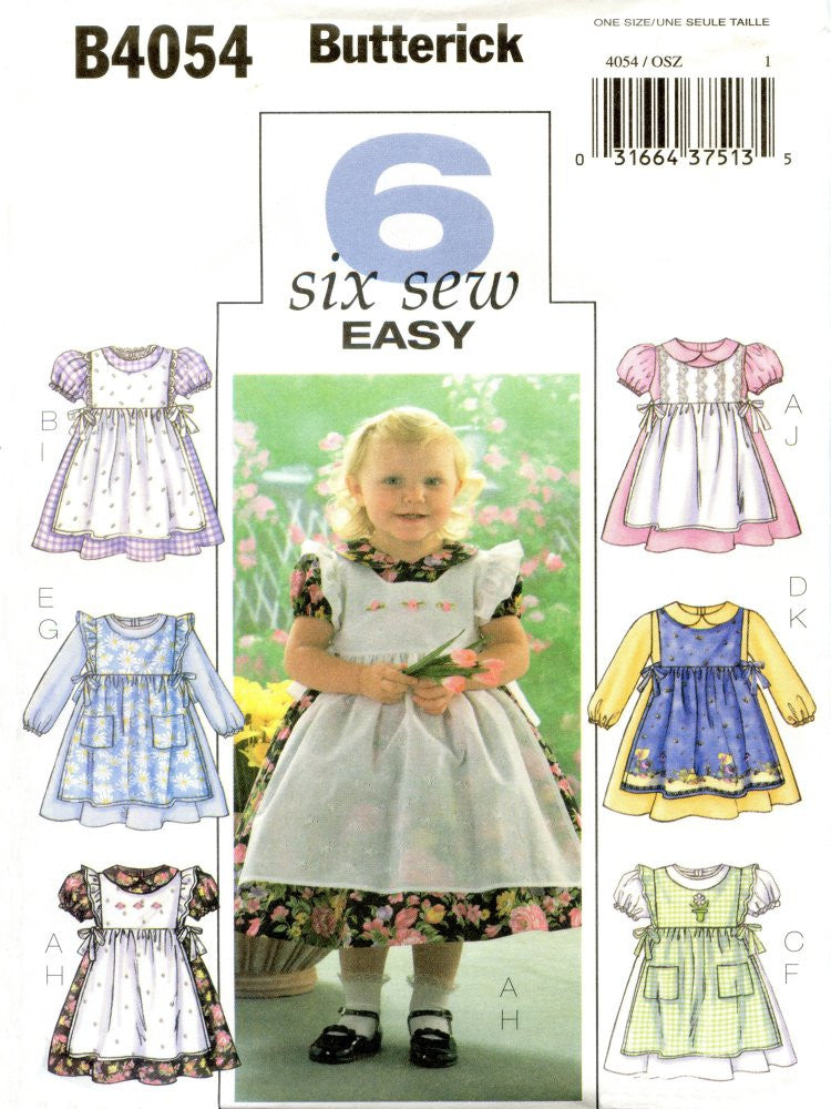 B4054 Toddlers Dress & Pinafore