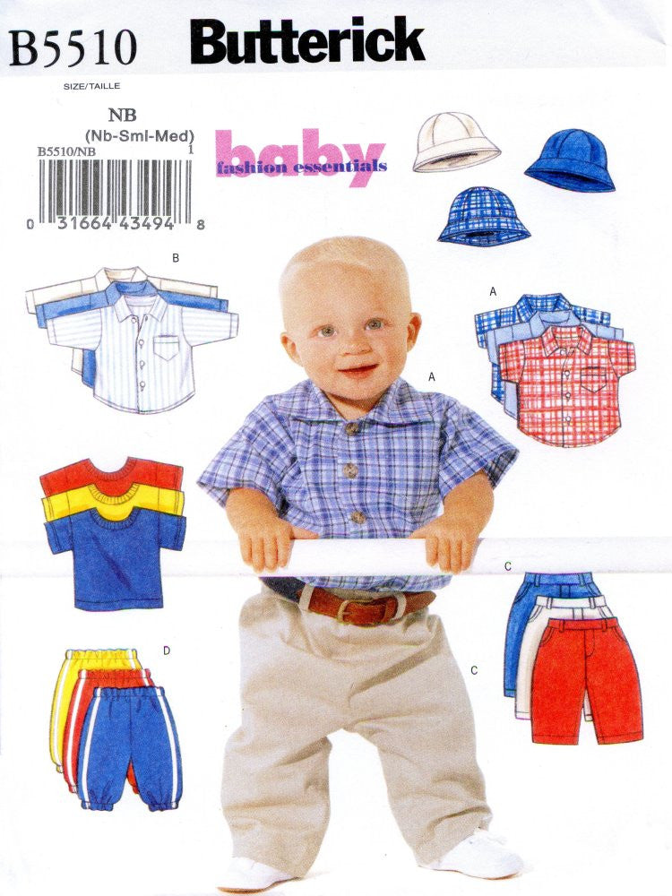 B5510 Infants' Shirt, T-Shirt, Pants and Hat