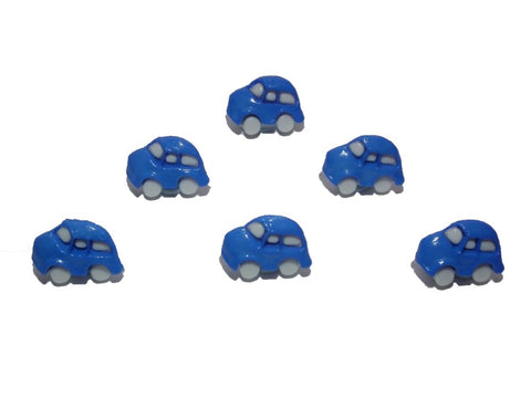 Car Buttons: Blue Pack of 6