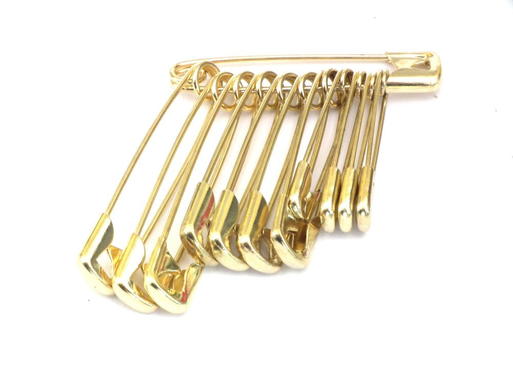 Brass Safety Pins: 12