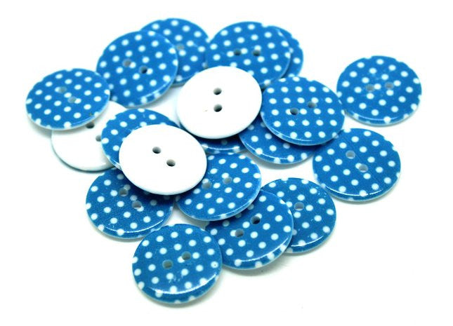 Dotty Buttons: Blue Pack of 7