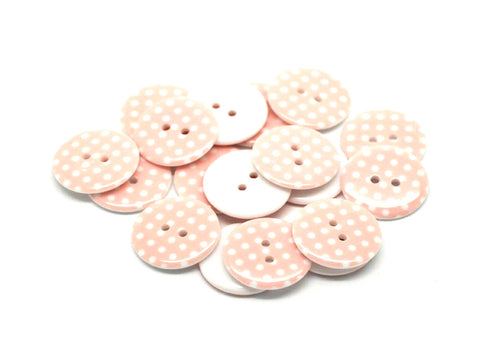 Dotty Buttons: Pale Pink Pack of 7