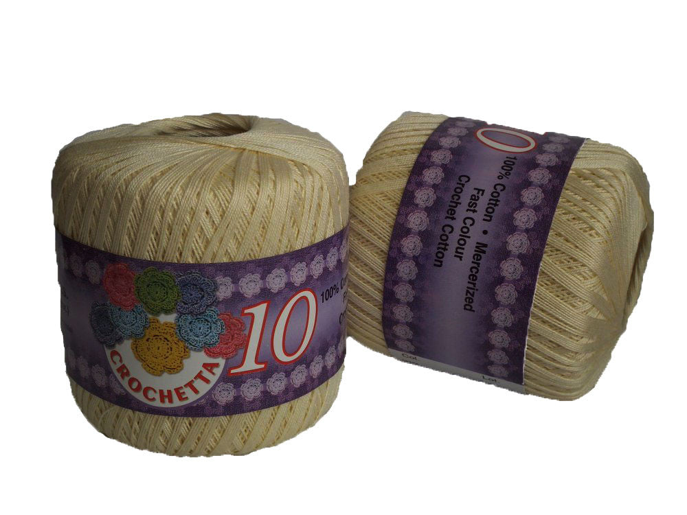 Mercerized Crochet Cotton: Ecru 60gm Ball