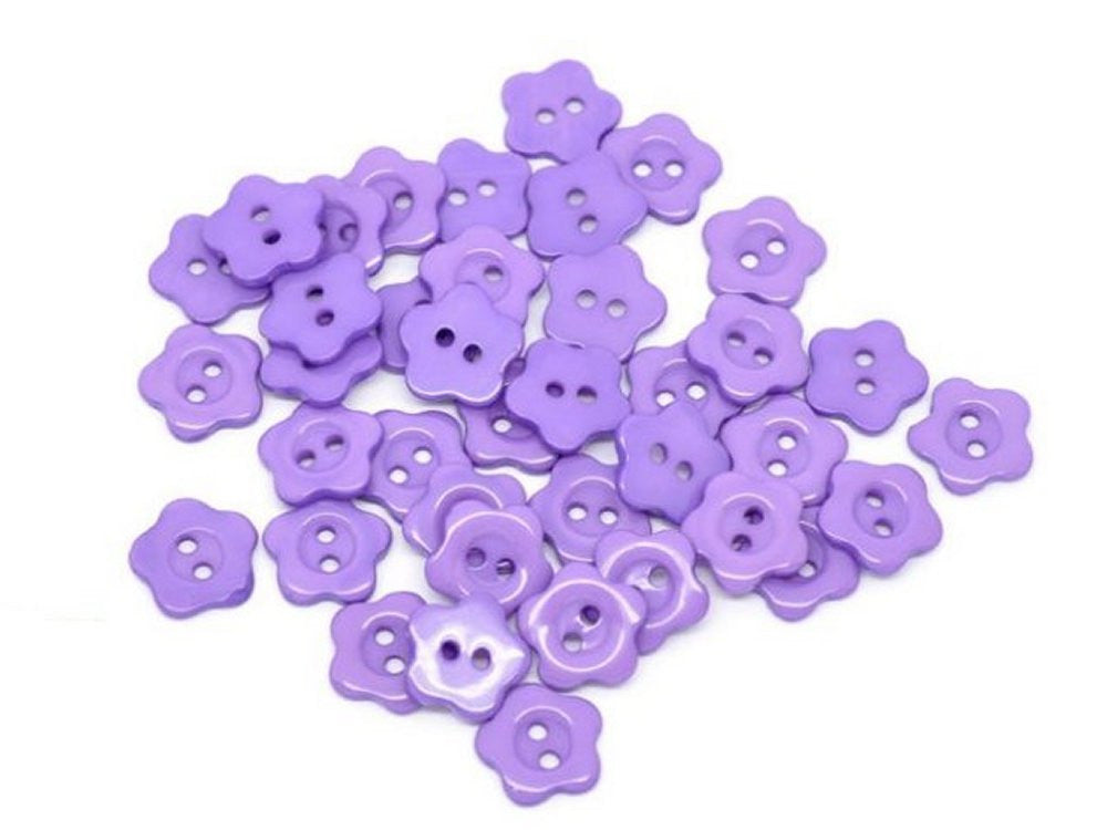 Flower Buttons: Lilac Pack of 12