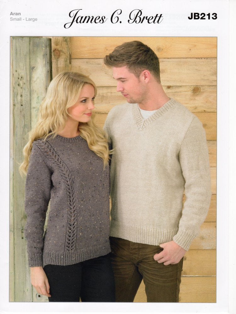 JB213: His and Her Aran Jumpers (32"- 52")