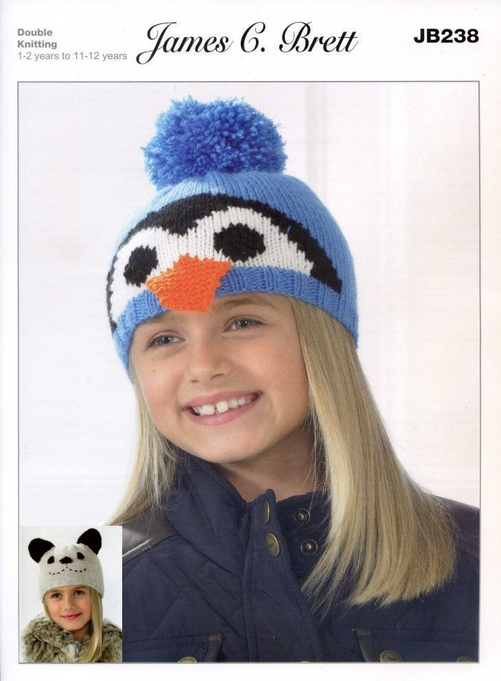 JB238: Penguin & Dog Hat (1-12 Years)