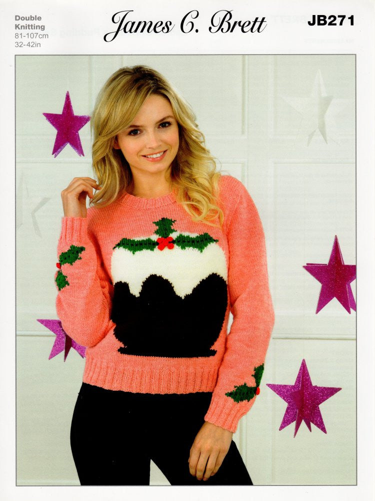 JB271: Christmas Pudding Sweater (32"- 42")