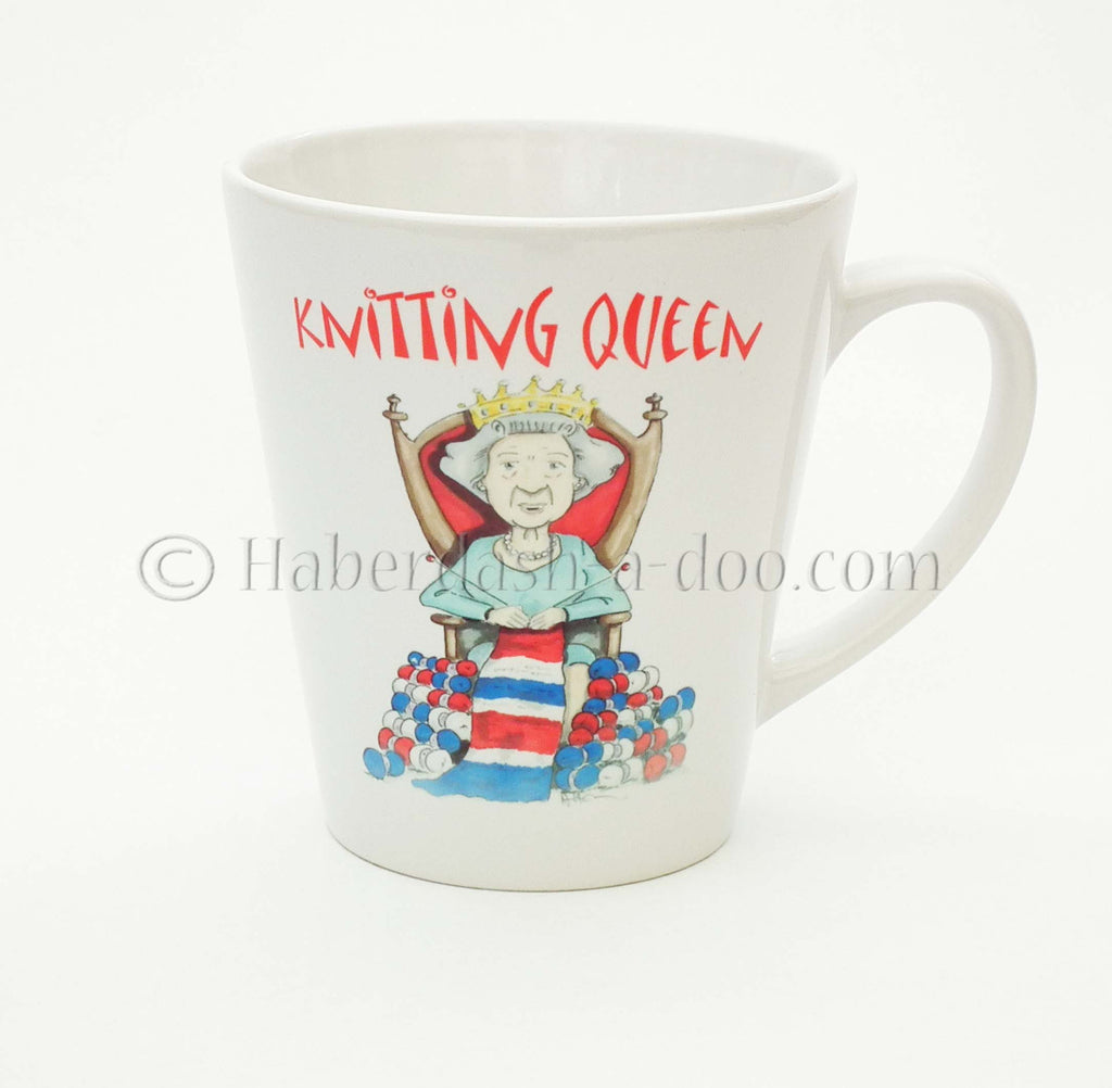 Latte Mug: Knitting Queen