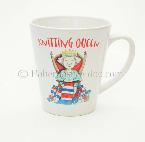 Latte Mug: Knitting Queen