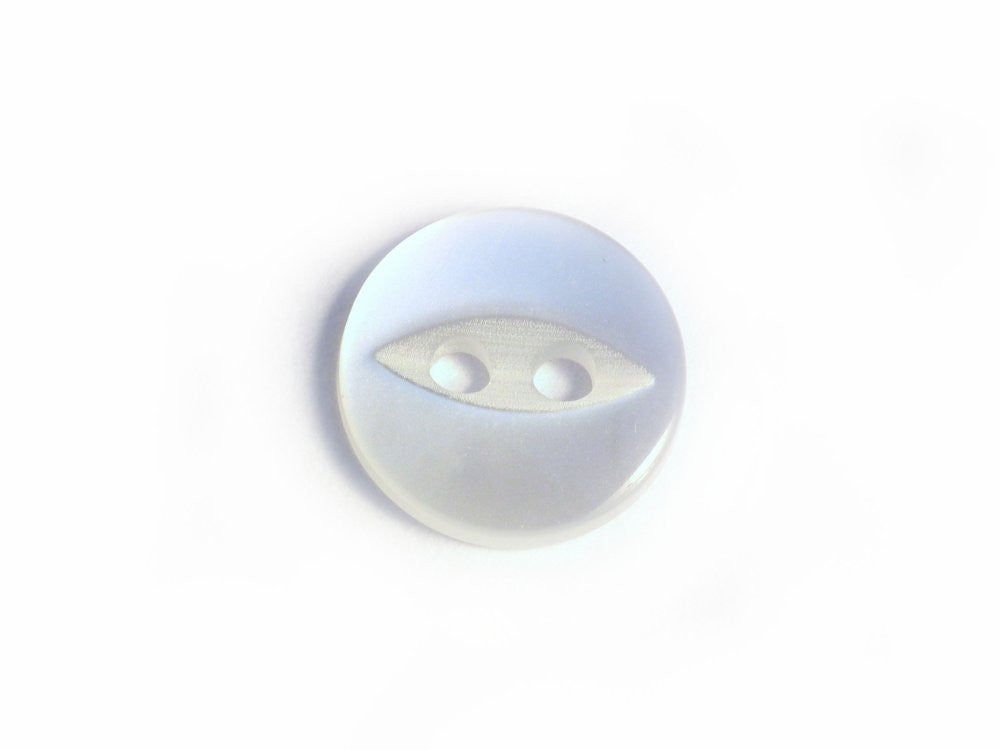 Fisheye Buttons: White Pack of 20