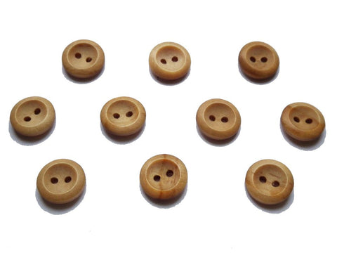 Wooden Buttons: Pack of 10