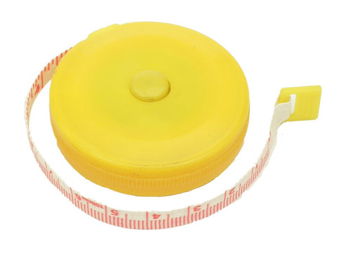 Retractable Tape Measure: Yellow